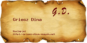 Griesz Dina névjegykártya